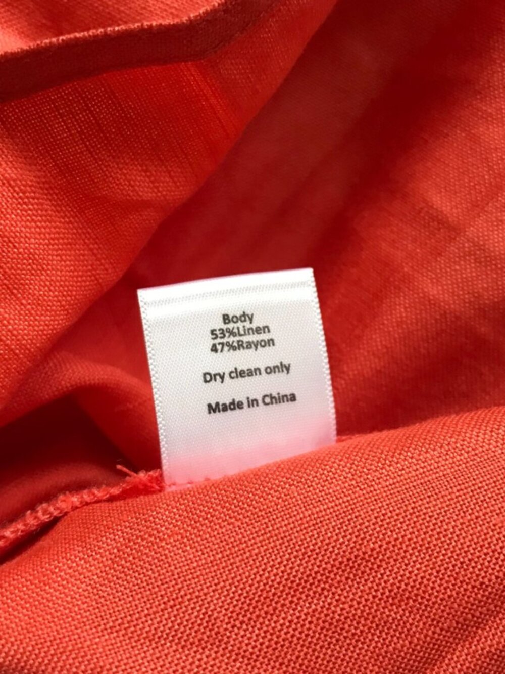 Hunter Bell Waverly Midi Dress Womens XL Orange Melon Square Neck Linen Boho - Picture 8 of 13